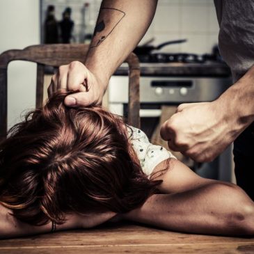 young woman is being abused by her partner