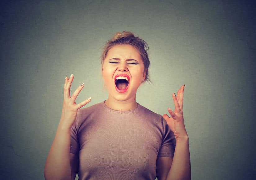 angry woman yelling