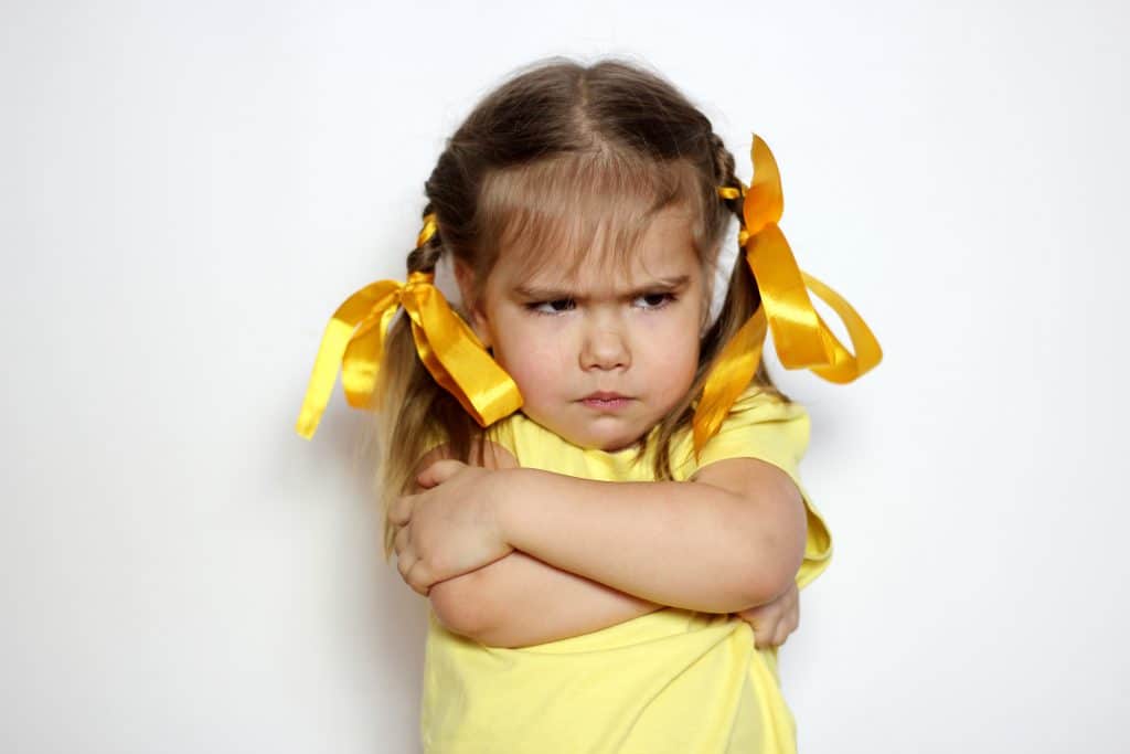 little girl angry