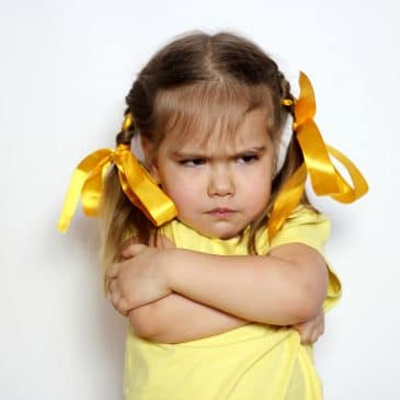 little girl angry