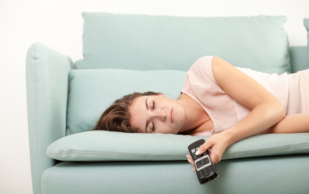 woman sleep on couch