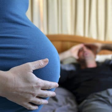 pregnant woman with angry father