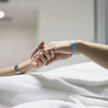 hospital bed hands