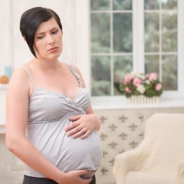 anxious pregnant woman