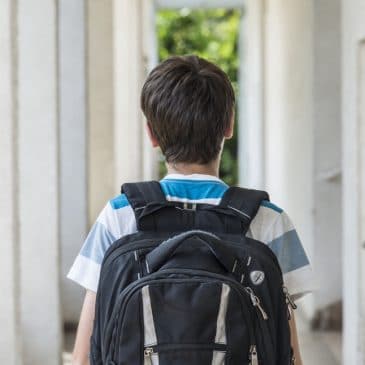 teenager boy back to school