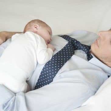 business man with baby