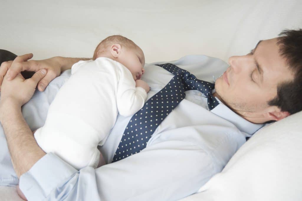business man with baby