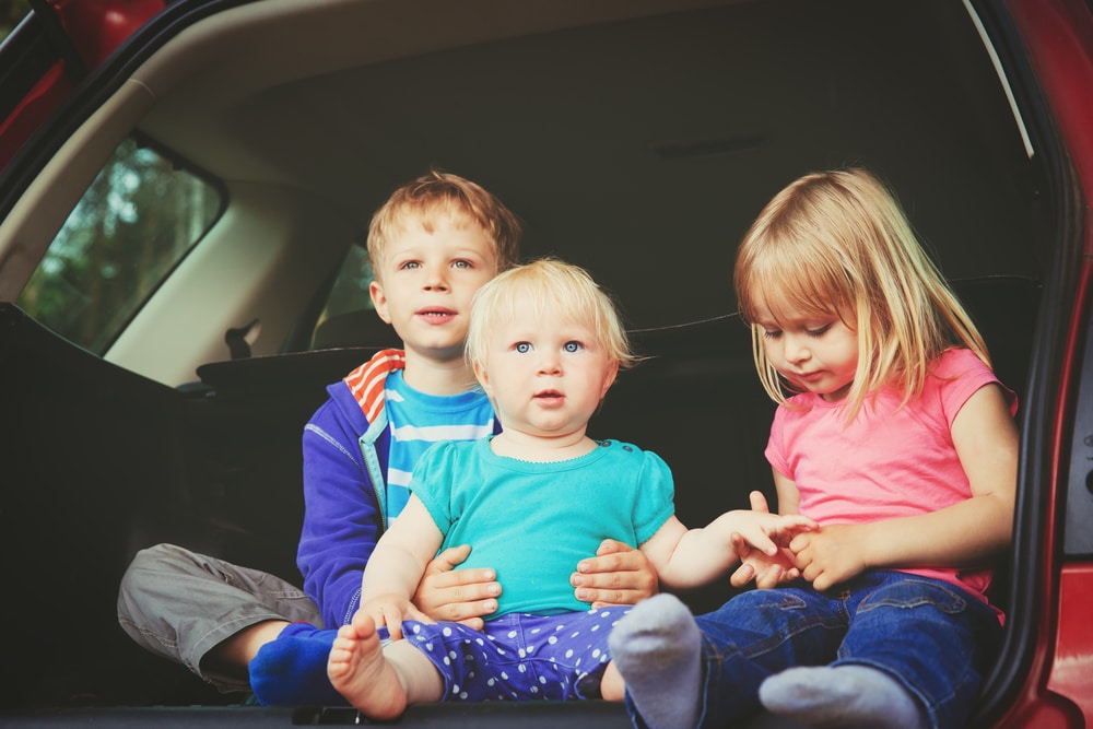 kids in car
