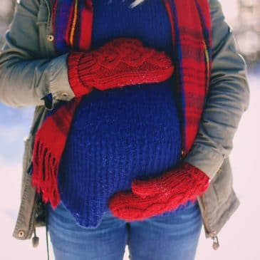 pregnant woman winter
