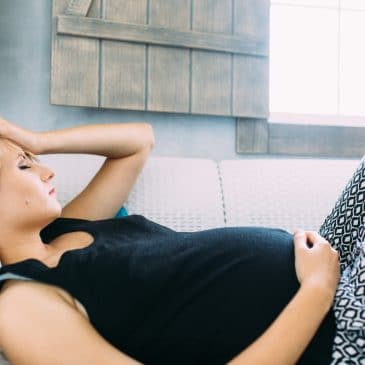 stressed pregnant woman
