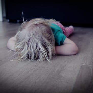 toddler cry on the floor