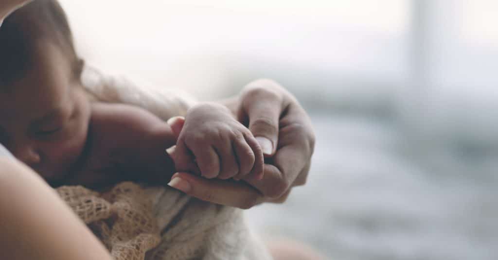 mother hand and baby